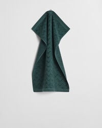 jacquard herringbone towel 50x70 - tartan green