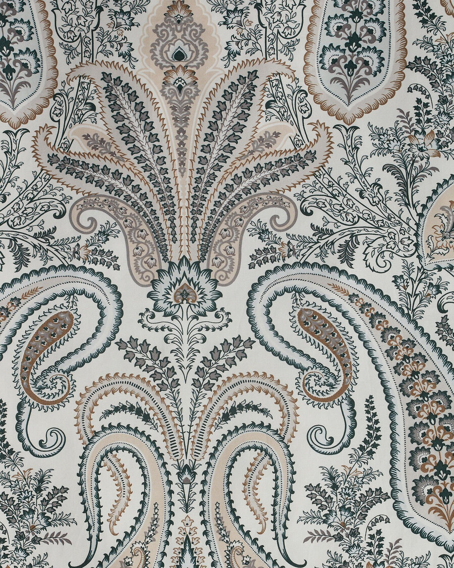 key west paisley single duvet - tartan green