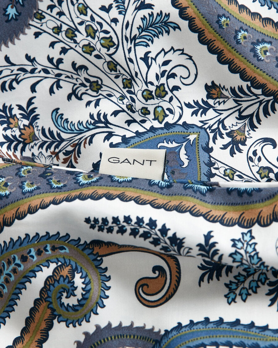 key west paisley double duvet - sateen blue
