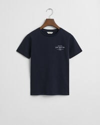 teen girls sports club graphic tshirt - evening blue