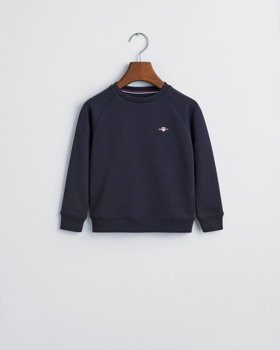 kids shield crew neck sweatshirt - evening blue