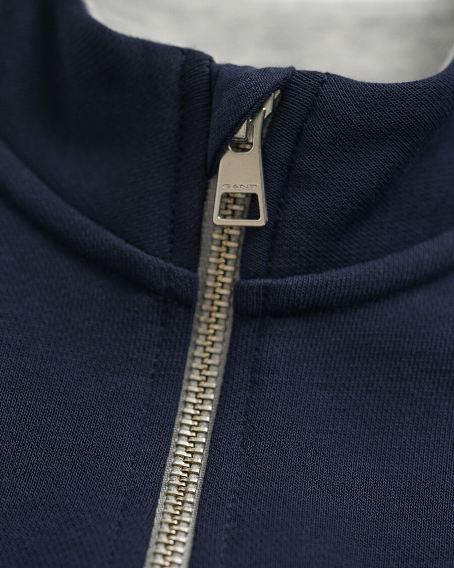kids color blocked halfzip sweatshirt - light grey melange