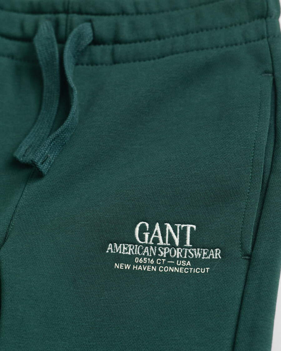 kids graphic sweatpants - tartan green