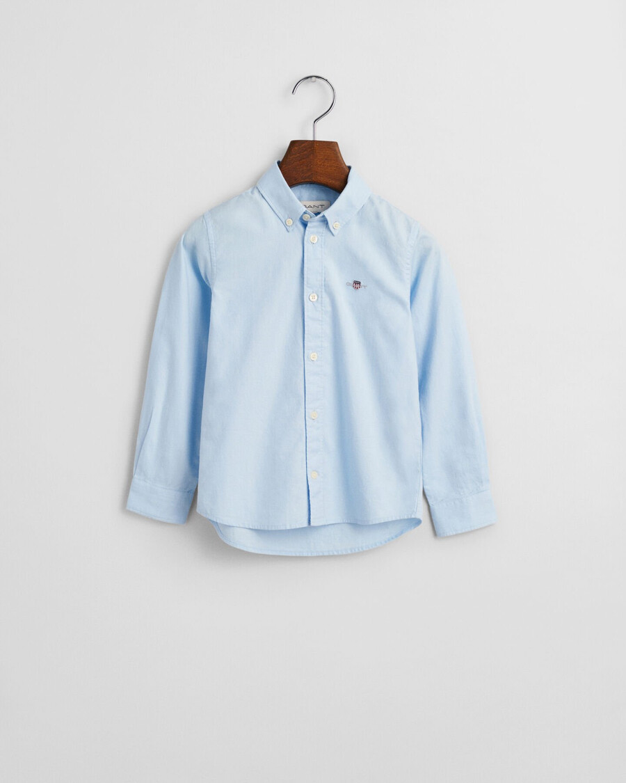 kids shield oxford shirt - capri blue