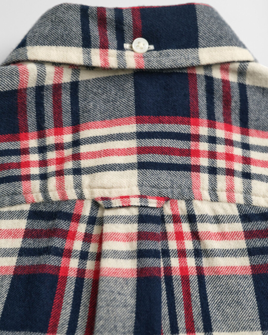 kids checked flannel shirt - ruby red