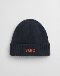kids graphic cotton beanie - evening blue