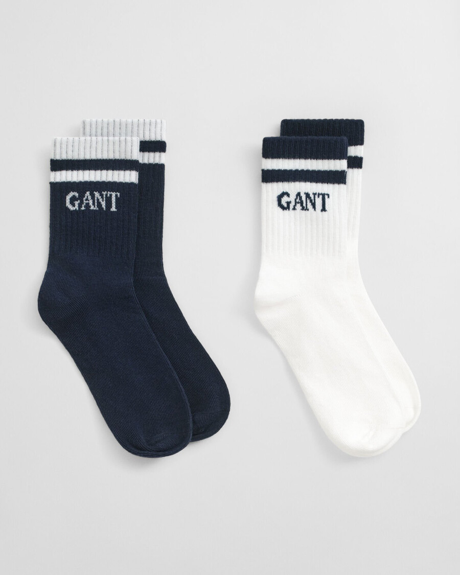 kids 2pack striped sport socks - evening blue