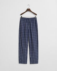 teens checked flannel pajama pants - persian blue