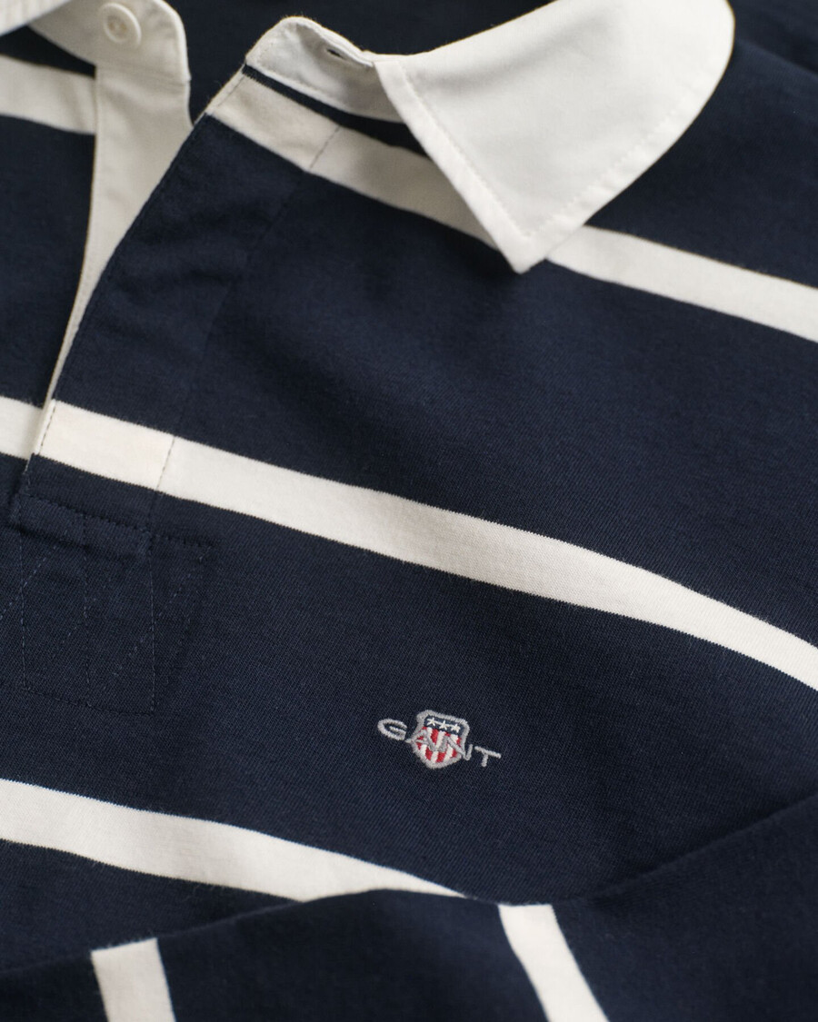 teens shield striped rugger - evening blue