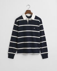 teens shield striped rugger - evening blue
