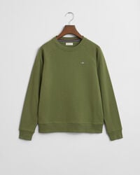teens shield crew neck sweatshirt - olive green
