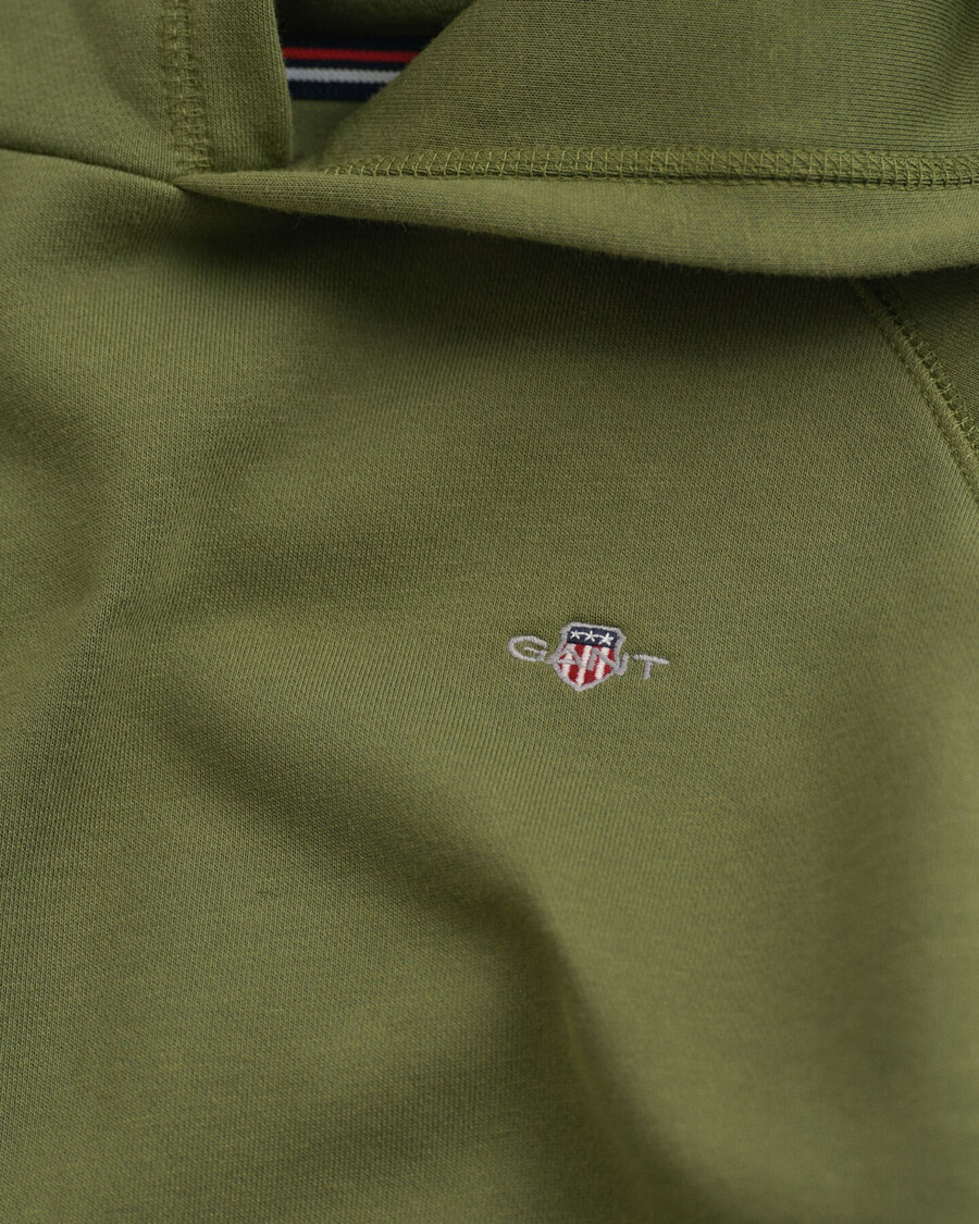 teens shield hoodie - olive green
