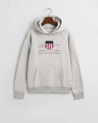 teens archive shield hoodie - light grey melange