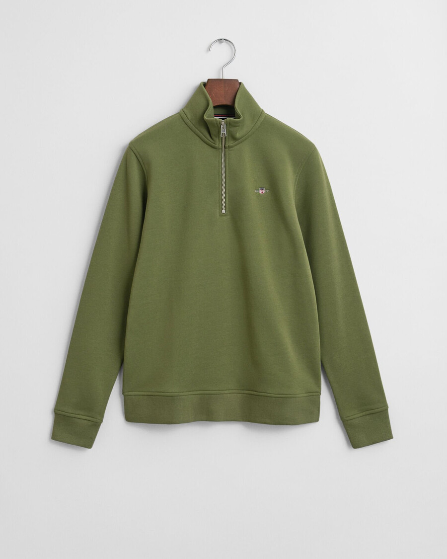 teens shield halfzip sweatshirt - olive green