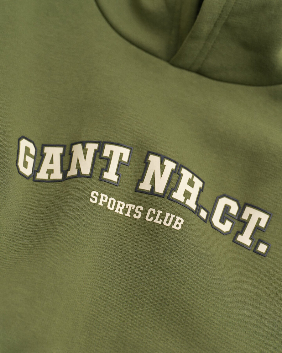 teens graphic hoodie - olive green