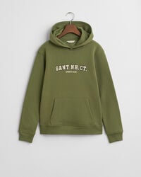teens graphic hoodie - olive green