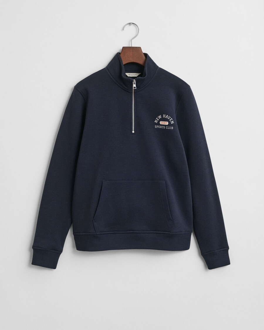 teens graphic halfzip sweatshirt - evening blue