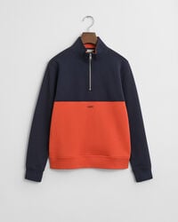 teens blocked halfzip sweatshirt - evening blue