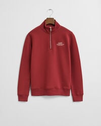 teens graphic halfzip sweatshirt - plumped red
