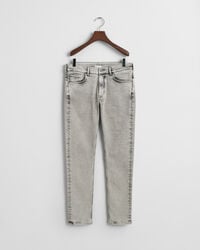 teen boys slim fit jeans - grey worn in