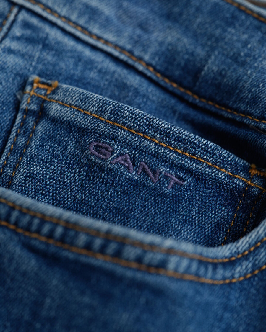 teen boys slim fit jeans - mid blue