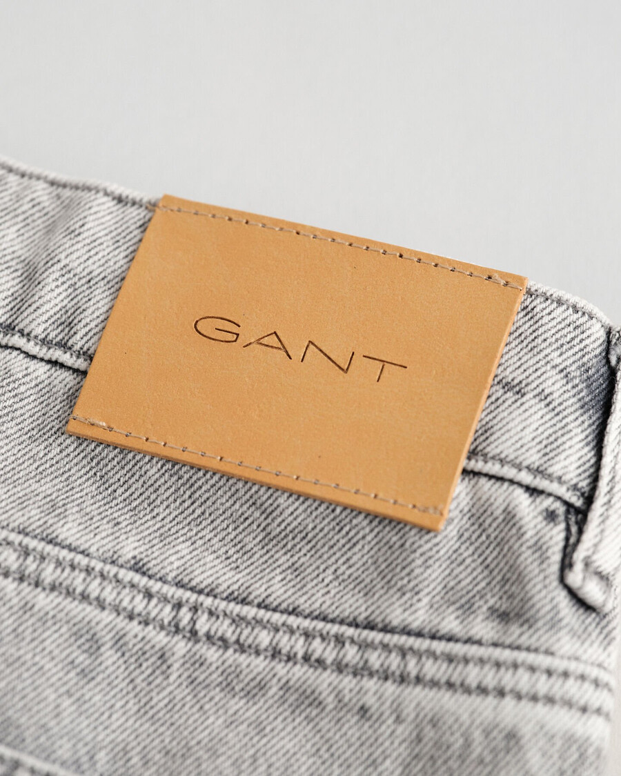 teen boys relaxed fit jeans - grey worn in