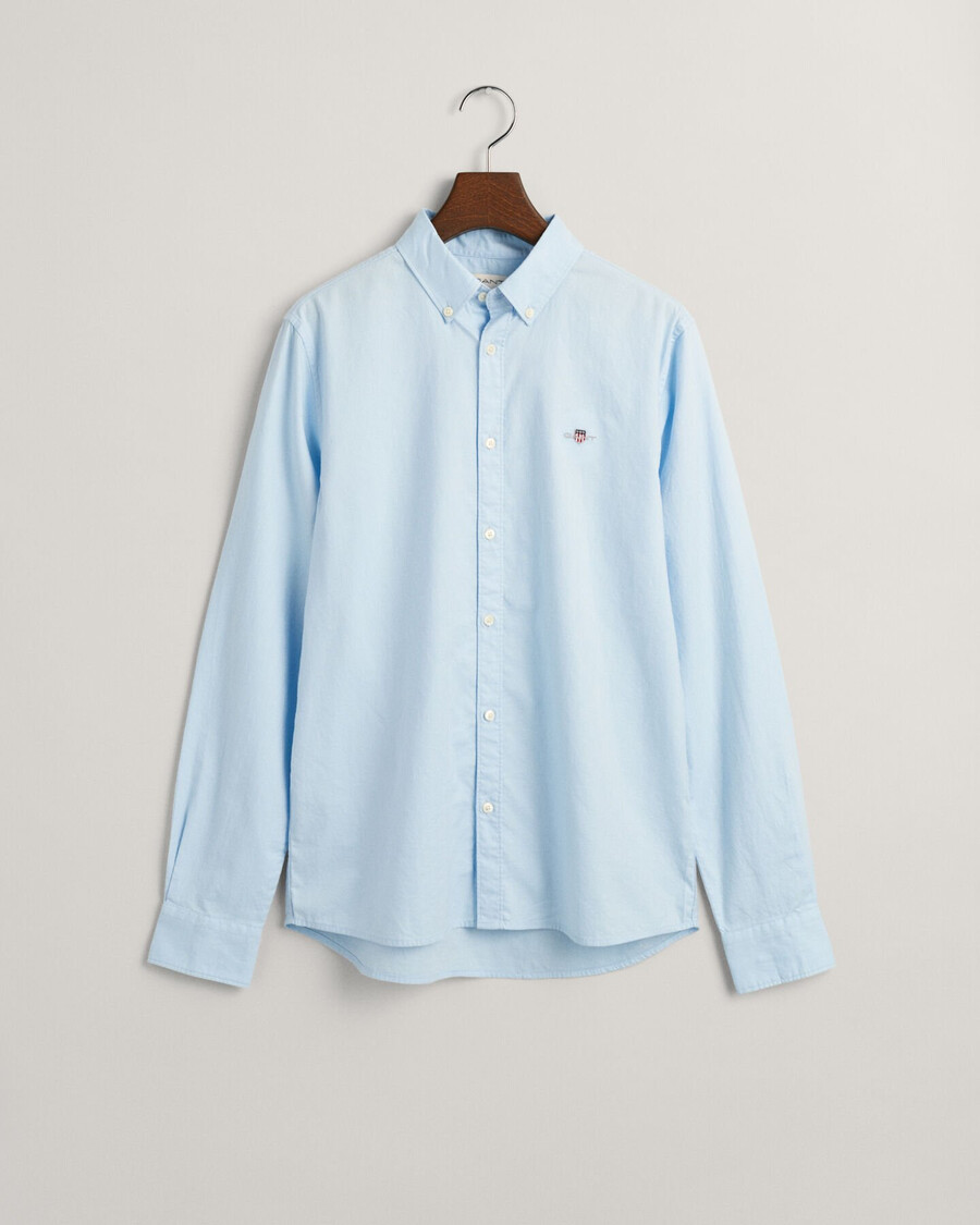 teens shield oxford shirt - capri blue