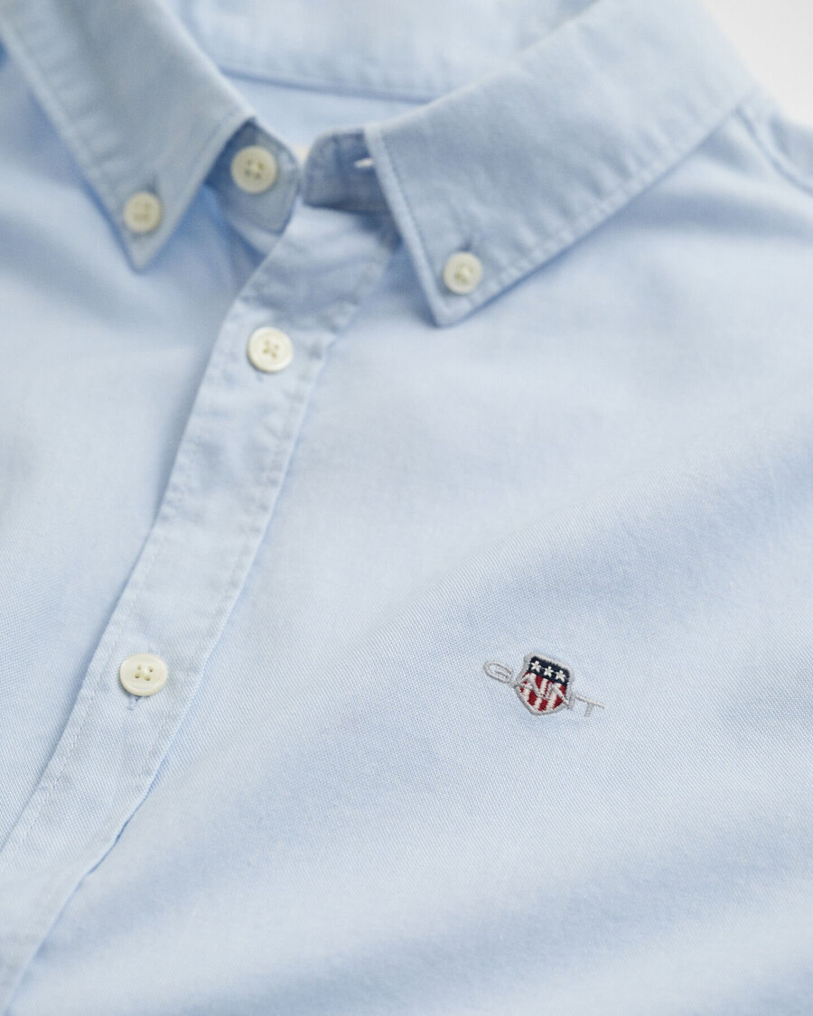 teens shield oxford shirt - capri blue