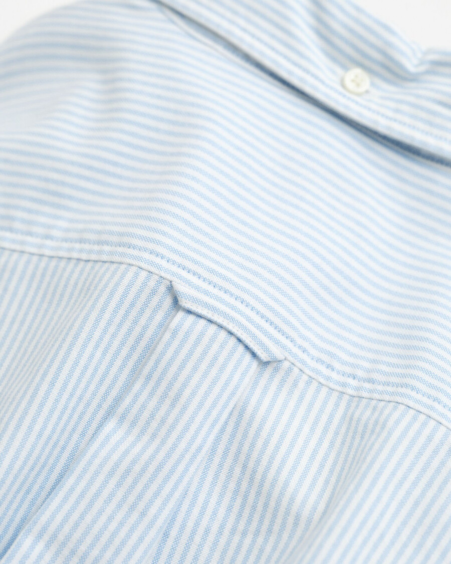 teens striped oxford shirt - capri blue