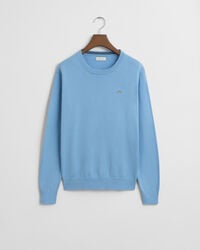 teens shield classic cotton crew neck sweater - dream blue