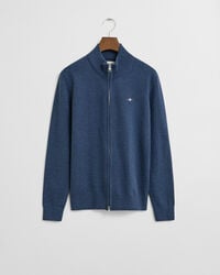teens casual cotton cardigan - dk jeansblue melange