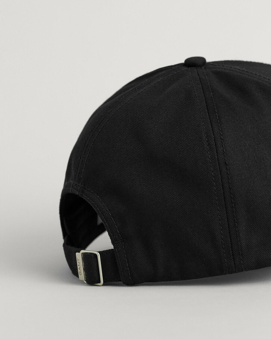 teens shield cotton twill cap - black
