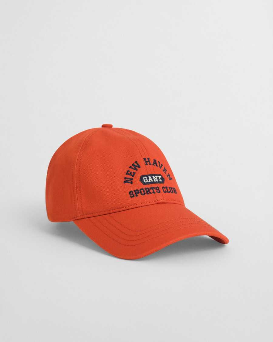 teens graphic cotton cap - deep orange