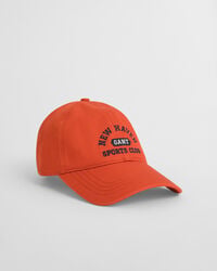teens graphic cotton cap - deep orange