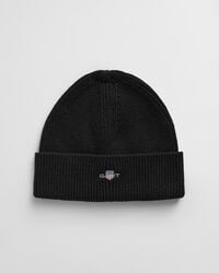 teens shield cotton beanie - black