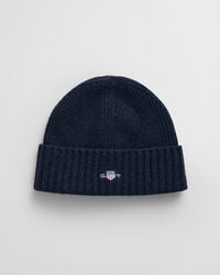 teens shield wool beanie - evening blue