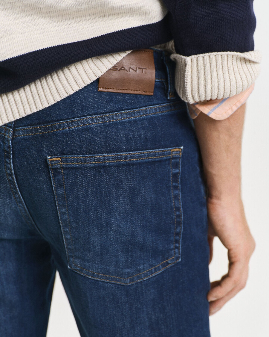 slim fit jeans - dark blue worn in