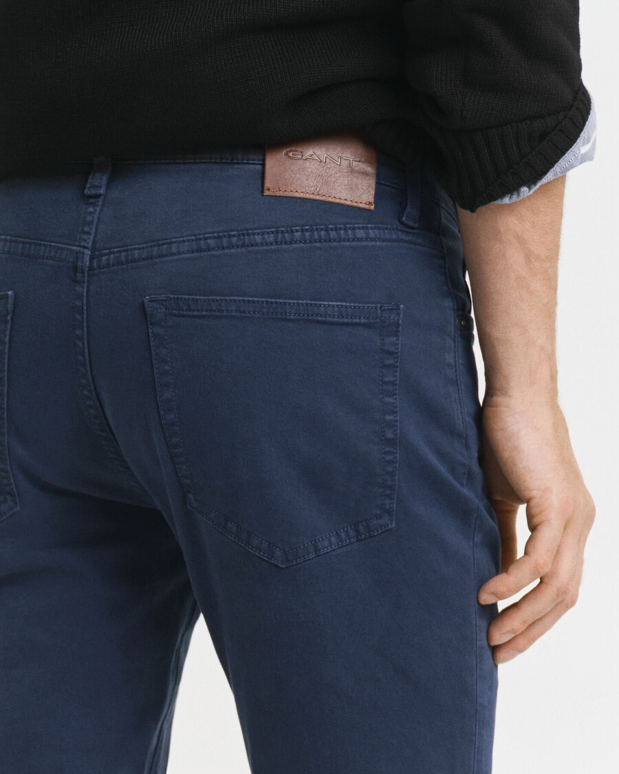 slim fit desert jeans - marine