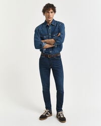 extra slim fit active recover jeans - dark blue worn in