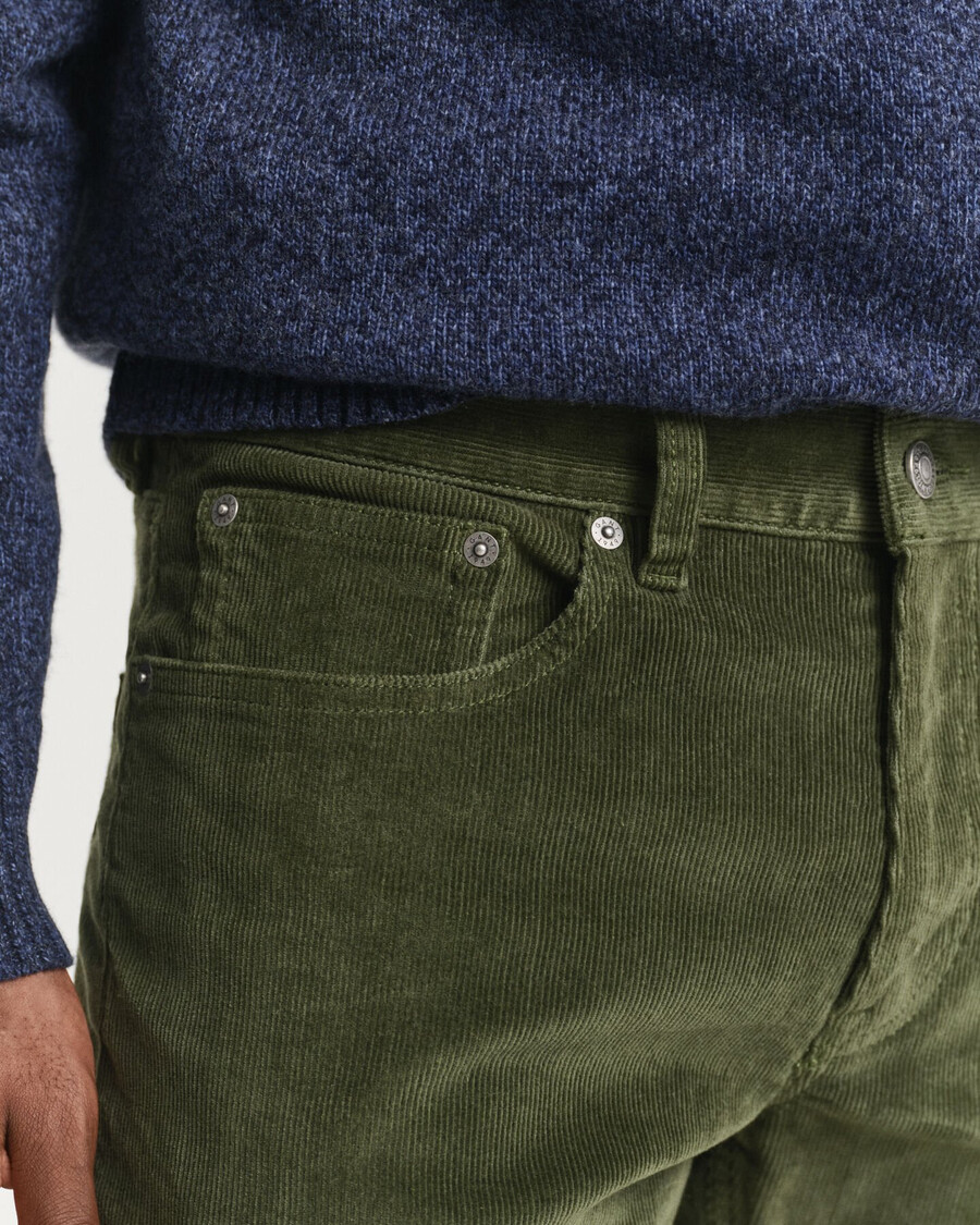 slim fit corduroy jeans - country green