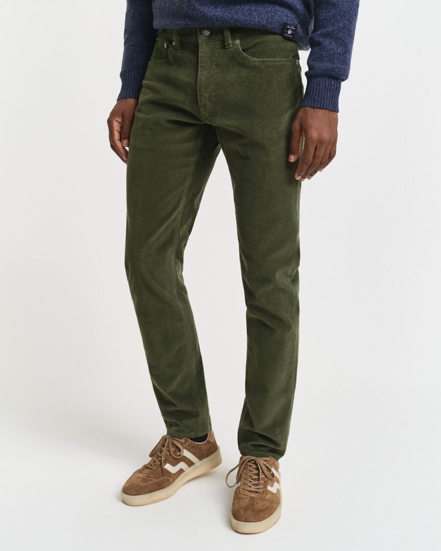 slim fit corduroy jeans - country green