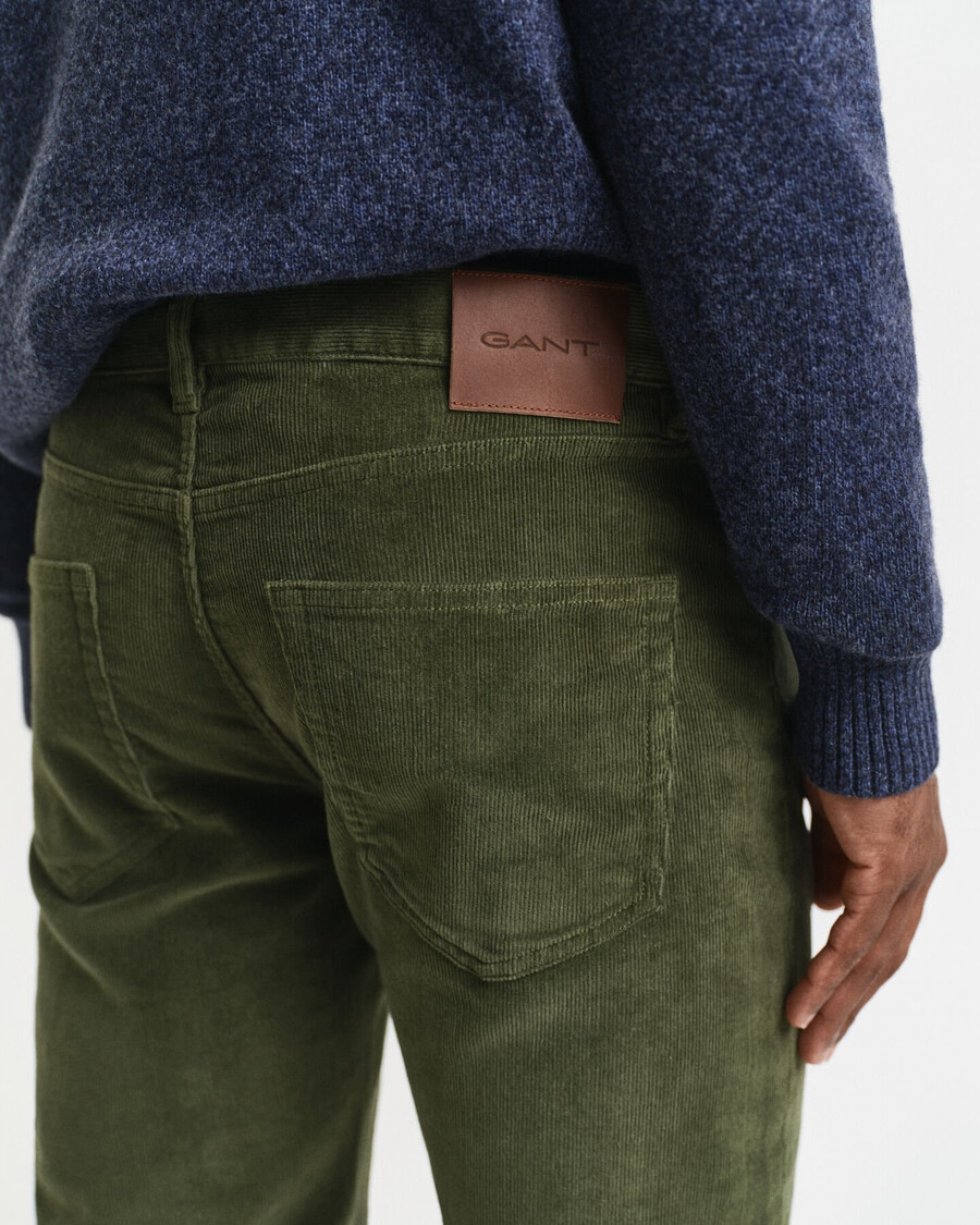 slim fit corduroy jeans - country green