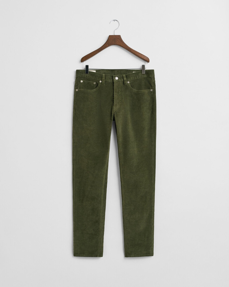 slim fit corduroy jeans - country green