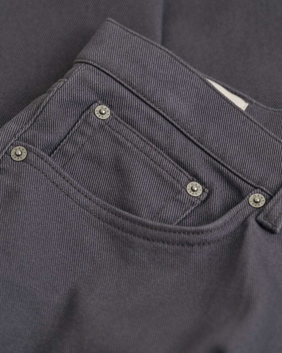 slim fit soft twill jeans - antracite