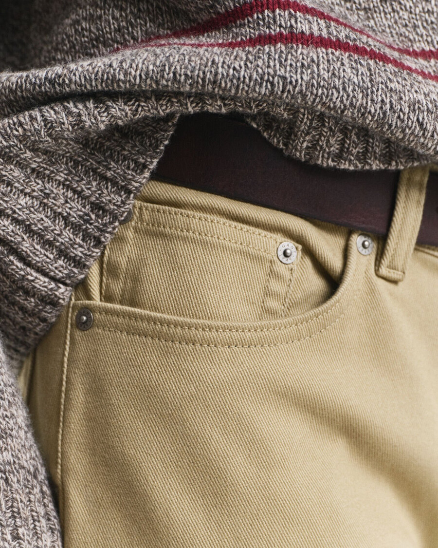 regular fit soft twill jeans - woody beige