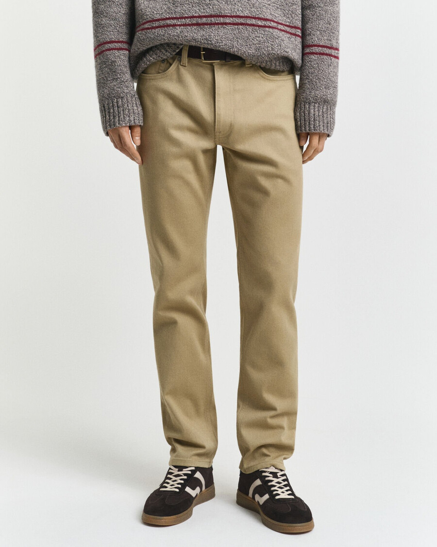 regular fit soft twill jeans - woody beige