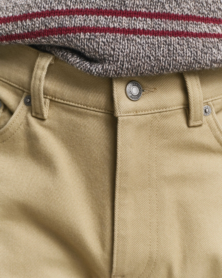 regular fit soft twill jeans - woody beige
