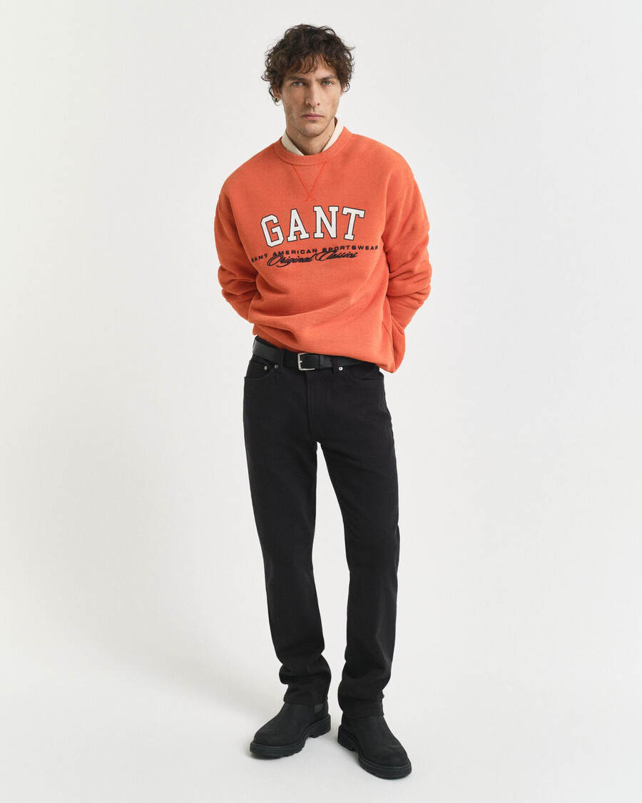 regular fit soft twill jeans - black