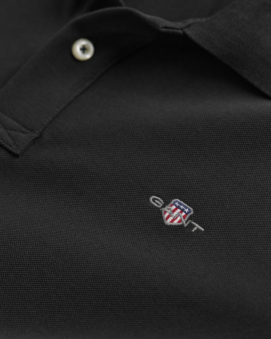 shield piqué rugger - black