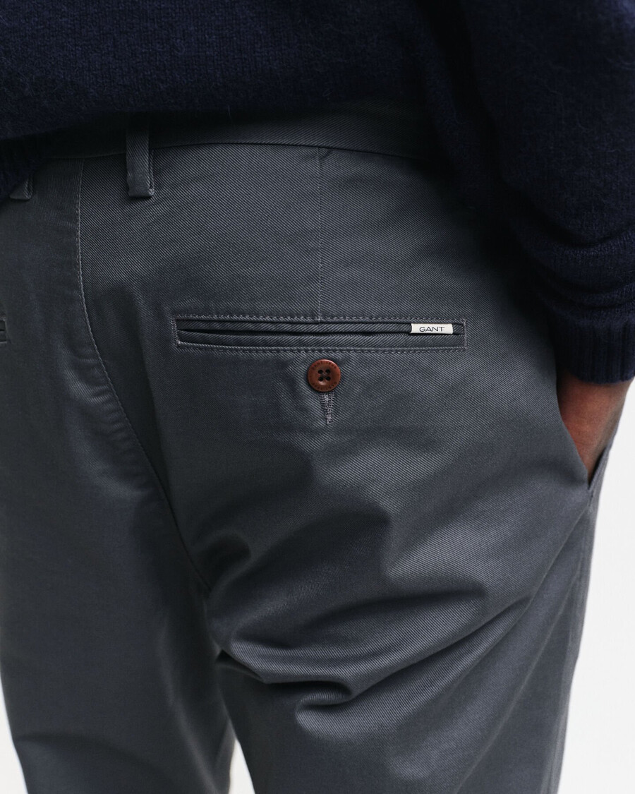 slim fit chinos - antracite